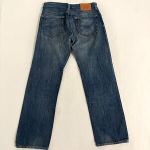 Levis 505 Jeans Mens 32x34 (Fits 32x30) Denim Regular Fit Medium Wash Whiskers